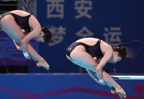 张掖全运会女子跳水团体决赛，全红婵率领广东队夺冠，陕西队获得季军